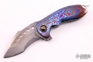 Deluxe Hornet Flipper #124 - San Mai Damascus and MokuTi