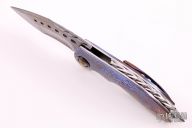 Deluxe Hornet Flipper #124 - San Mai Damascus and MokuTi