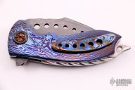 Deluxe Hornet Flipper #124 - San Mai Damascus and MokuTi