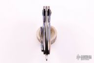 Deluxe Hornet Flipper #124 - San Mai Damascus and MokuTi