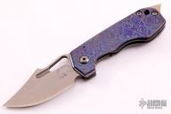 Blood and Thunder Hawg Leg Folder - Black Timascus