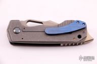 Blood and Thunder Hawg Leg Folder - Black Timascus