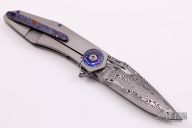 Accomplice Flipper - Damasteel and ZircuTi