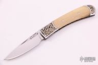 Engraved Self-Lock Folder - Mammoth Ivory