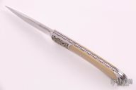 Engraved Self-Lock Folder - Mammoth Ivory