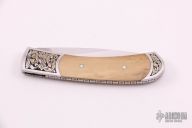 Engraved Self-Lock Folder - Mammoth Ivory
