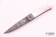 Damascus and Pearl Neck Knife