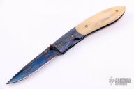 Damascus and Mammoth Ivory Linerlock