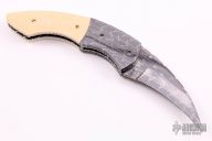 Damascus and Mammoth Ivory Linerlock