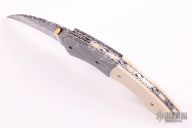 Damascus and Mammoth Ivory Linerlock
