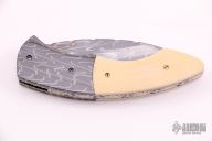 Damascus and Mammoth Ivory Linerlock