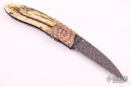 Damascus and Mammoth Ivory Linerlock