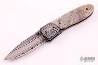 Damascus and Bone Linerlock