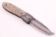 Damascus and Bone Linerlock