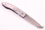 Damascus and Black Lip Pearl Linerlock