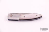 Damascus and Black Lip Pearl Linerlock