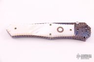 Damascus and Mother of Pearl Linerlock