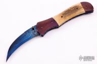 Damascus and Mammoth Ivory Linerlock