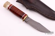 Damascus and Stacked Leather Hunter