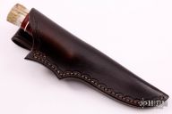 Damascus and Stacked Leather Hunter