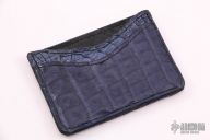 Double Sleve Card Wallet - Blue Gator Skin  