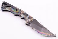 Tighe Fighter Auto - Beta Titanium Core/Zirconium San Mai and Black Timascus