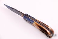 Stag and Damascus Linerlock