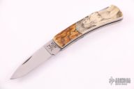 Customized Case Executive Lockback - Nude Scrim on Mammoth Ivory