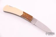 Customized Case Executive Lockback - Nude Scrim on Mammoth Ivory