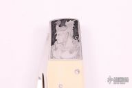 Engraved Lockback - Mammoth Ivory