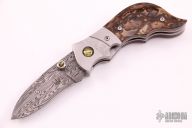 Damascus and Stone Linerlock