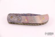 Damascus Meteorite and Black Lip Pearl Linerelock