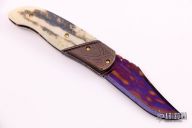 Damascus and Walrus Ivory Linerlock