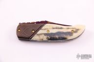 Damascus and Walrus Ivory Linerlock