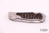Engraved Lockback - Sheep Horn