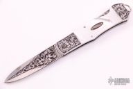 Engraved MOP Lockback with Display Box