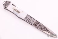 Engraved MOP Lockback with Display Box