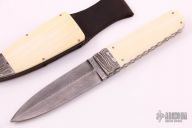 Damascus and Mammoth Ivory Dagger