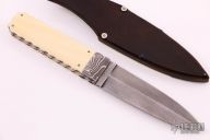 Damascus and Mammoth Ivory Dagger