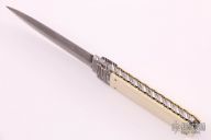 Damascus and Mammoth Ivory Dagger