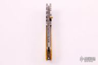 Damascus and Gold Lip Pearl Linerlock