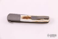 T Flipper - Damascus and Mammoth Ivory