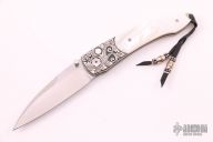 Sterling Silver and Mother of Pearl Button Lock