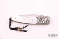 Sterling Silver and Mother of Pearl Button Lock