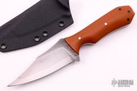 Custom Fixed Blade w/ Hamon - Butterscotch Paper Micarta