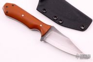 Custom Fixed Blade w/ Hamon - Butterscotch Paper Micarta