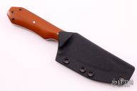 Custom Fixed Blade w/ Hamon - Butterscotch Paper Micarta