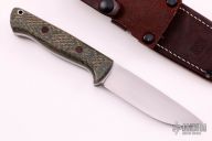 Bravo-1 - Green Herringbone Micarta