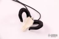 Ram's Head Carved Bone Necklace