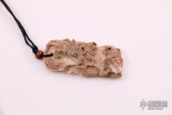 Carved Mammoth Dragon Necklace 